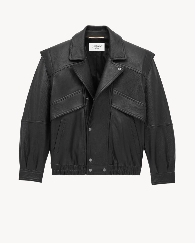 Bomber en cuir d’agneau Bubble