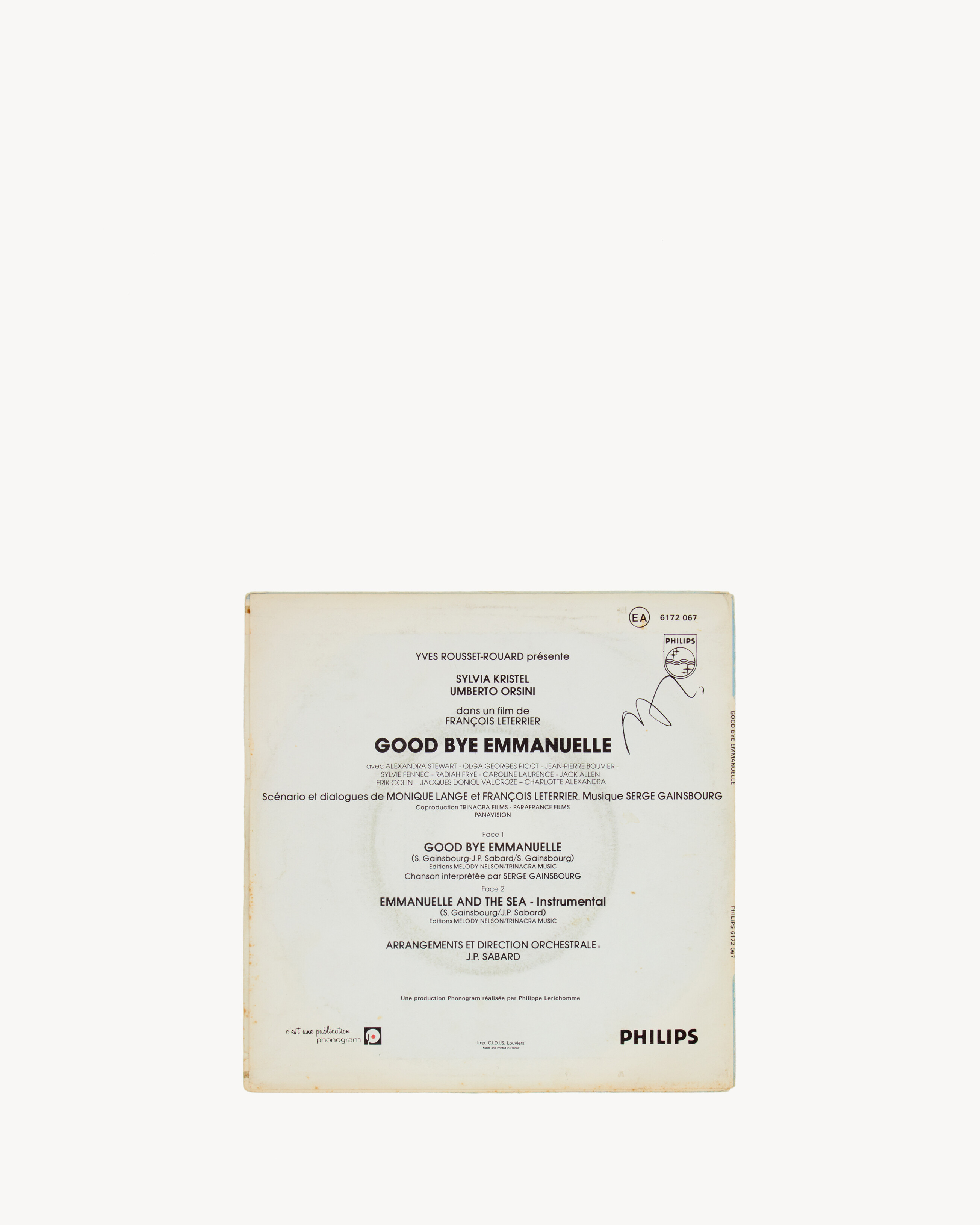 SERGE GAINSBOURG GOODBYE EMMANUELLE