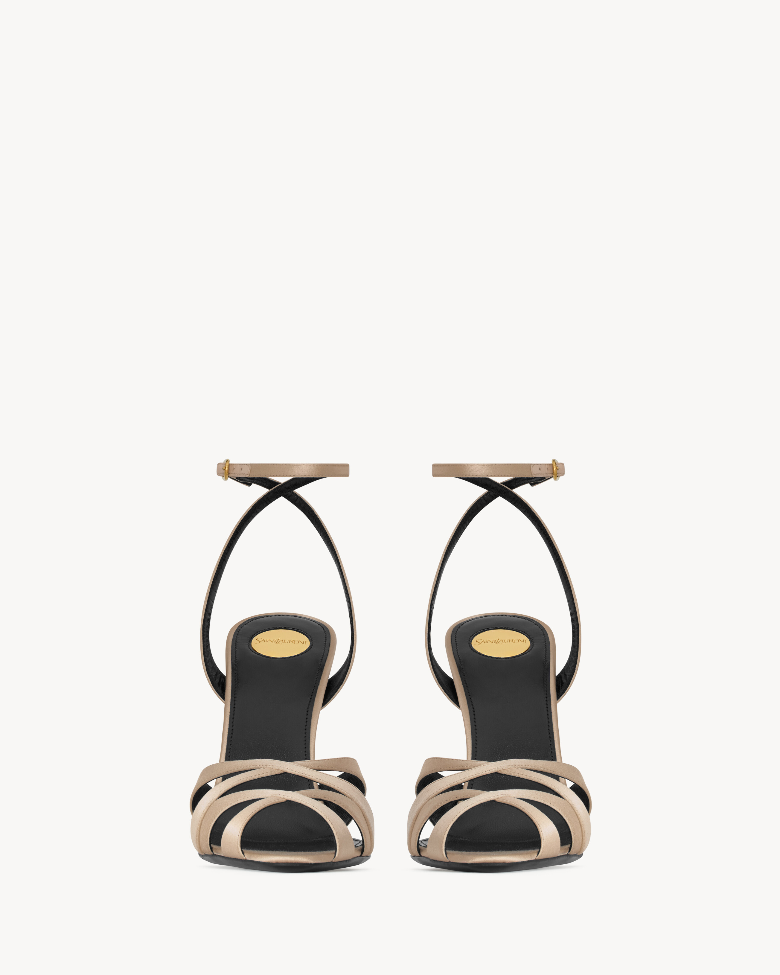 chandelle sandals in satin crepe