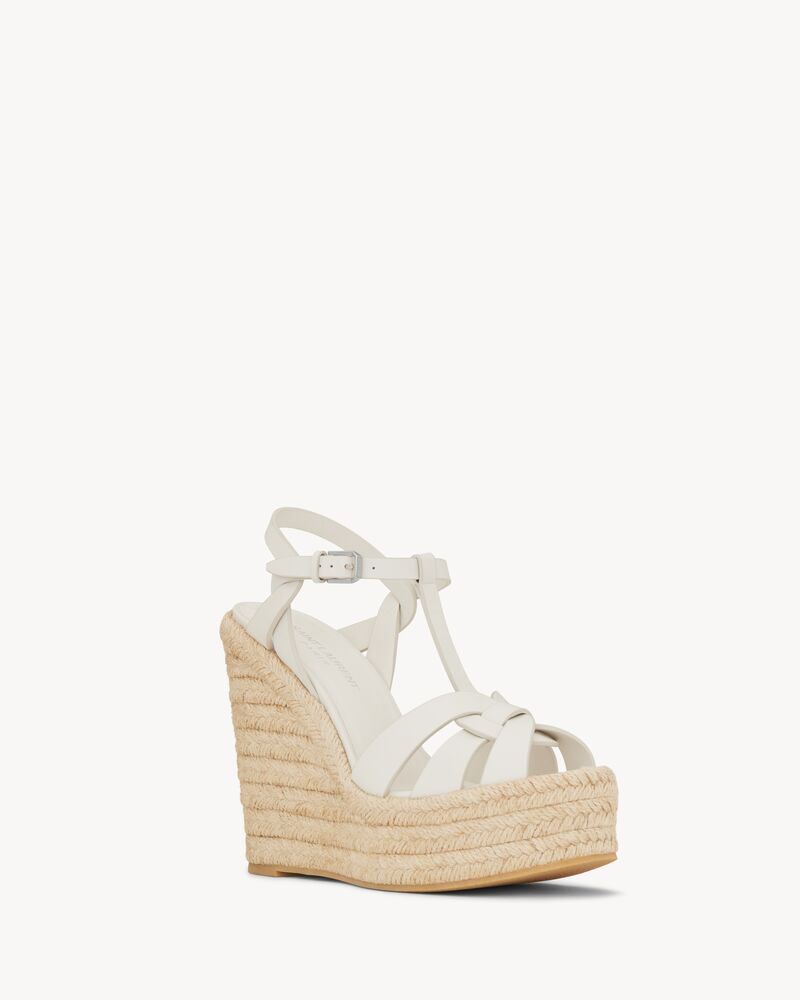 TRIBUTE espadrilles wedge in smooth leather