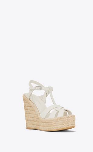 tribute espadrilles wedge in smooth leather