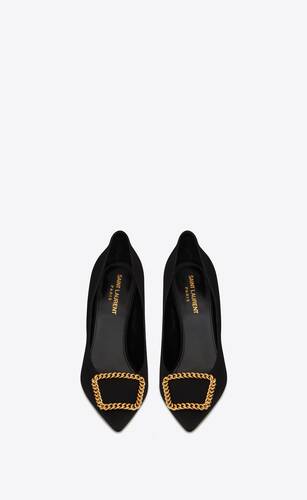 ANAÏS slingback bow pumps in grosgrain canvas and patent leather ...