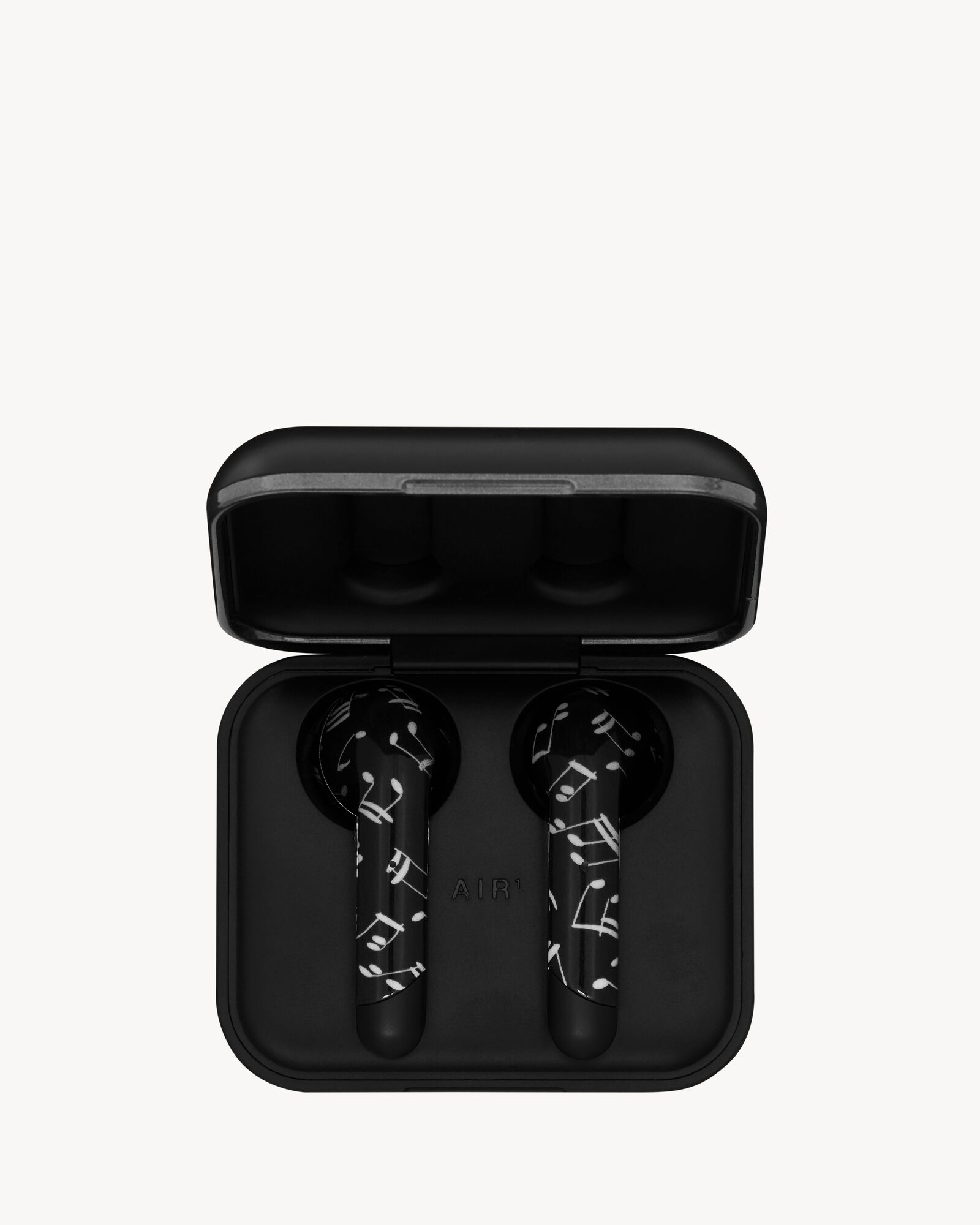 Happy Plugs Air 1 musical notes headphones Saint Laurent Saudi