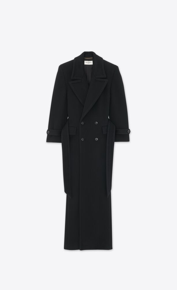 Oversized coat in wool | Saint Laurent | YSL AU