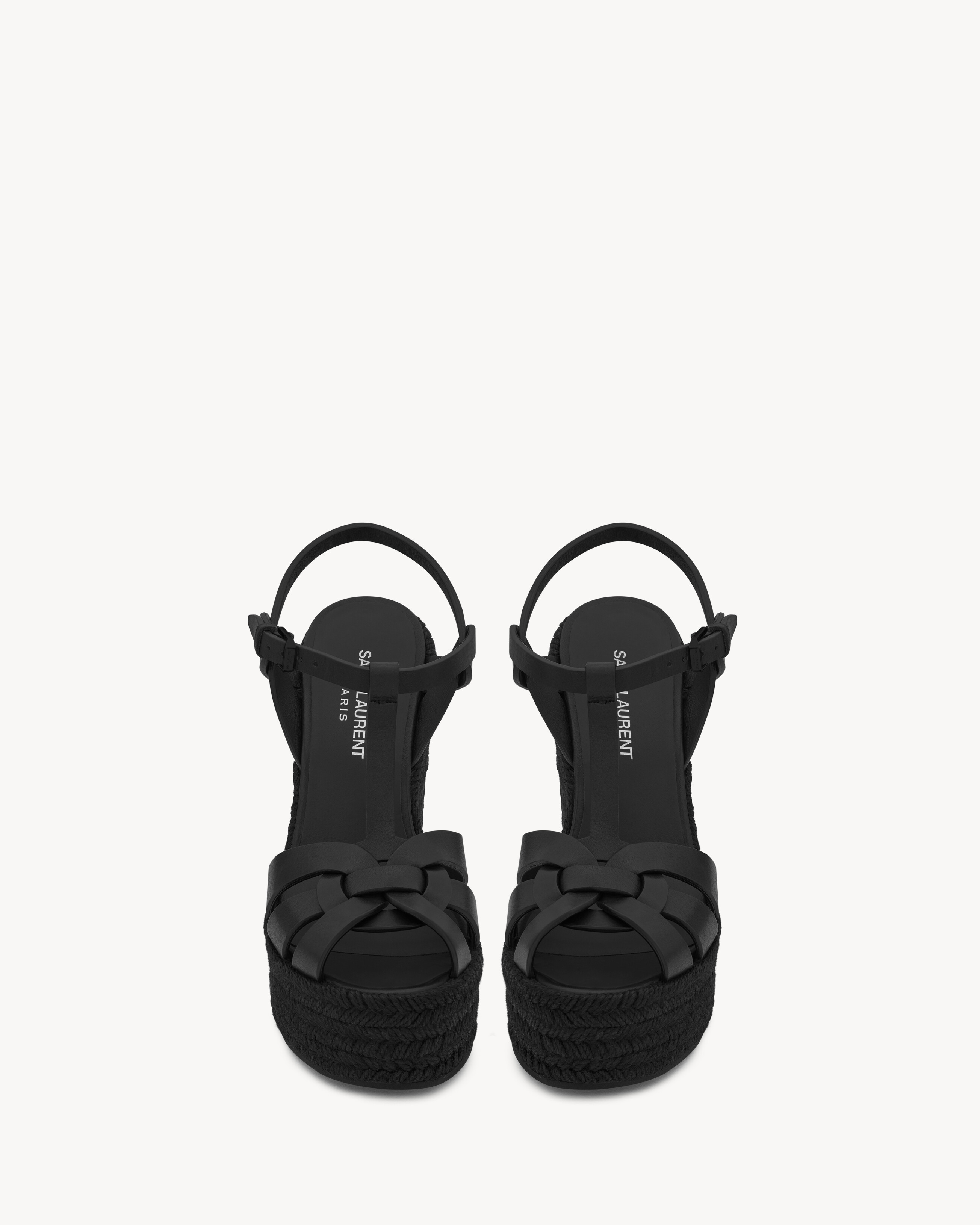 TRIBUTE espadrilles wedge in smooth leather