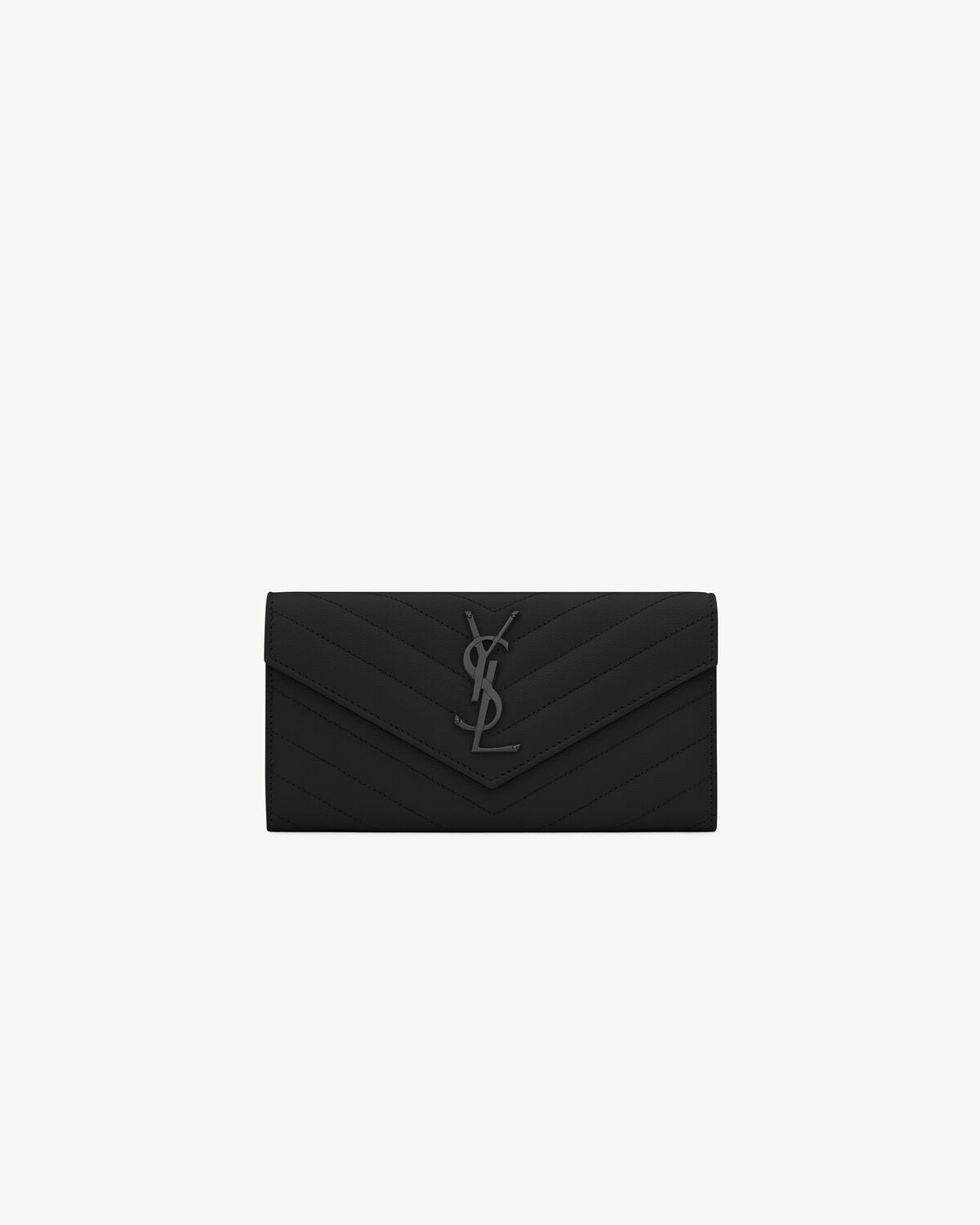 CASSANDRE MATELASSÉ large flap wallet in grain de poudre leather