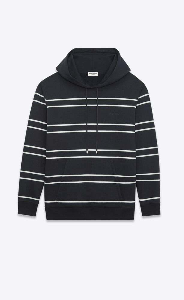 saint laurent striped hoodie