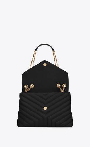YSL Dark Grey Loulou Medium Flap Bag – The Closet