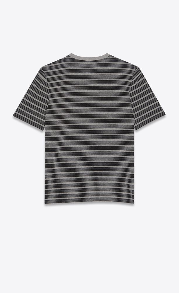 Monogram classic t-shirt in striped jersey | Saint Laurent | YSL.com