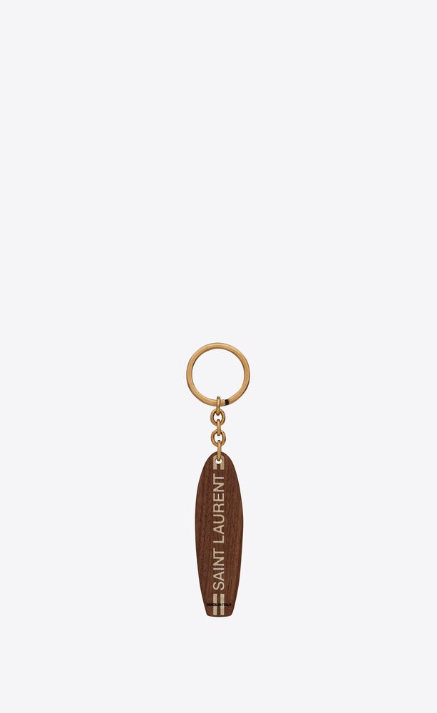 Saint Laurent Leather Logo Key Ring