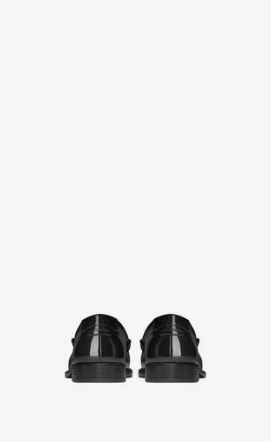 le loafer penny slippers mit monogramm aus lackleder