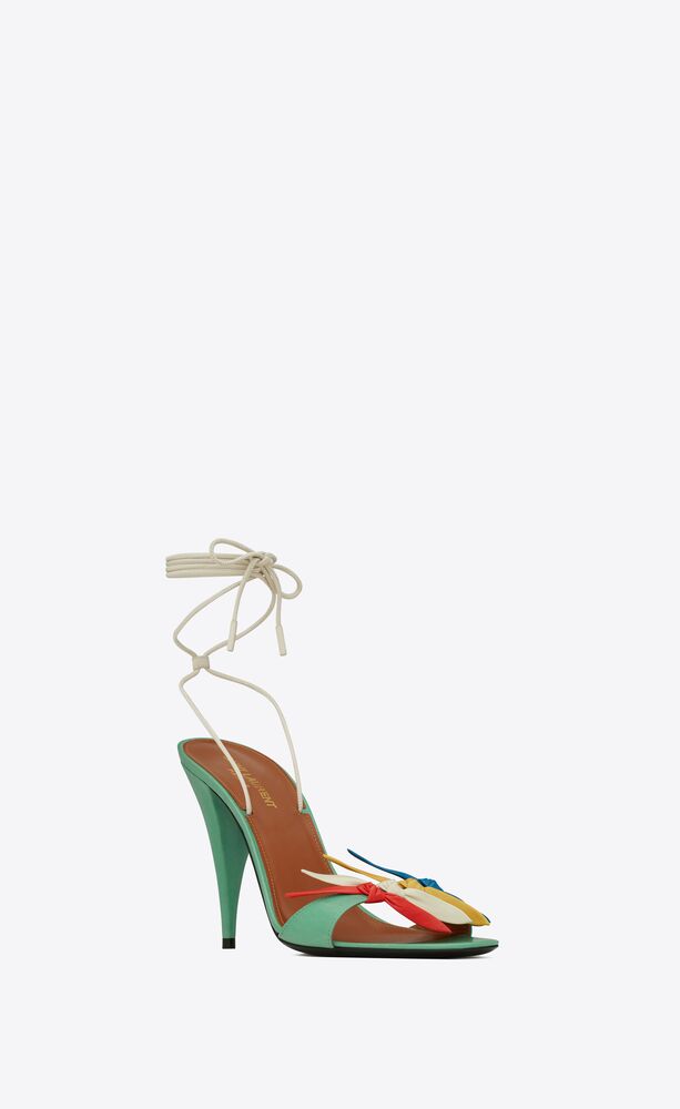 Elsa sandals in smooth leather | Saint Laurent | YSL.com