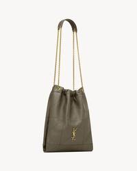 JAMIE LARGE POCHON 34 IN UNIFORM GREEN LAMBSKIN COPPER HARDWARE
