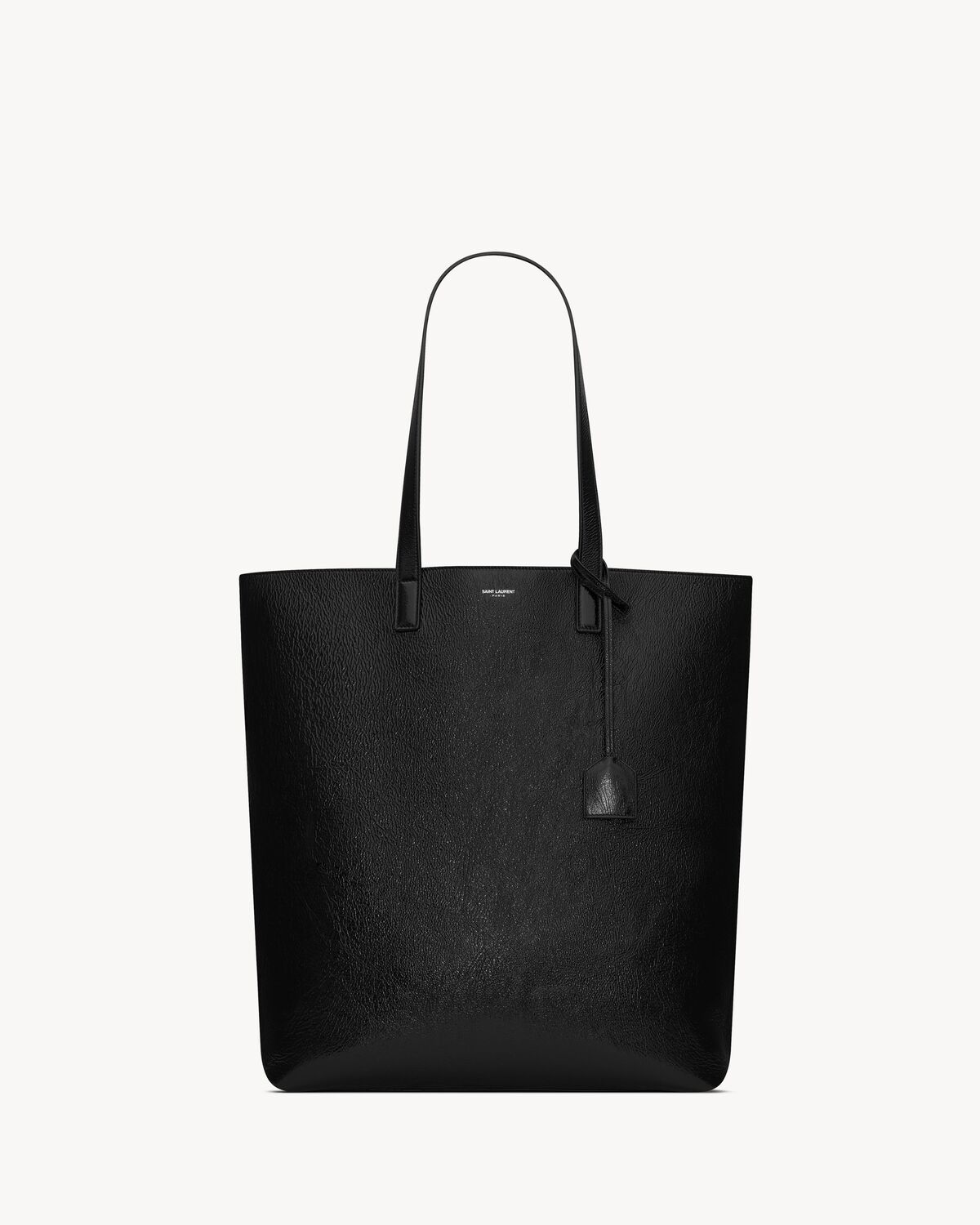 BOLD SHOPPING BAG IN COATED CRINKLED LEATHER