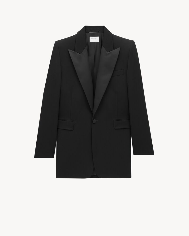 tuxedo jacket in grain de poudre
