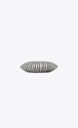 oversize striped cuff in metal
