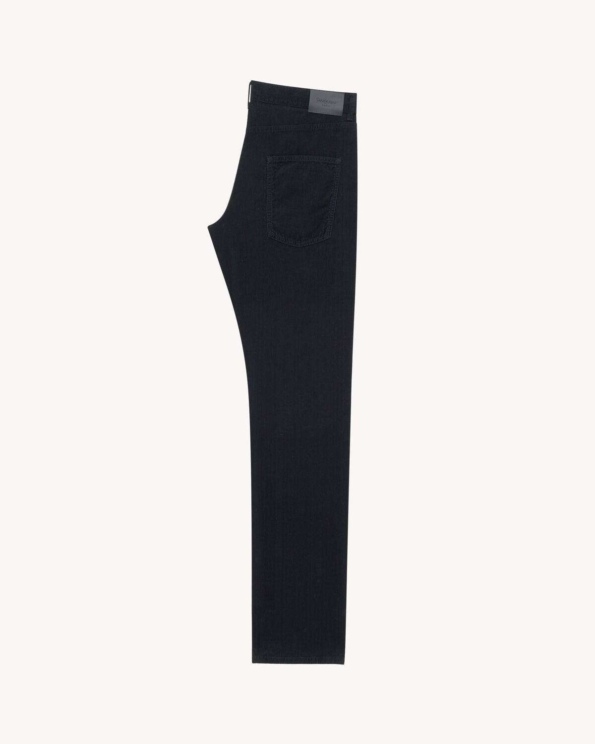 low-rise pants in corduroy