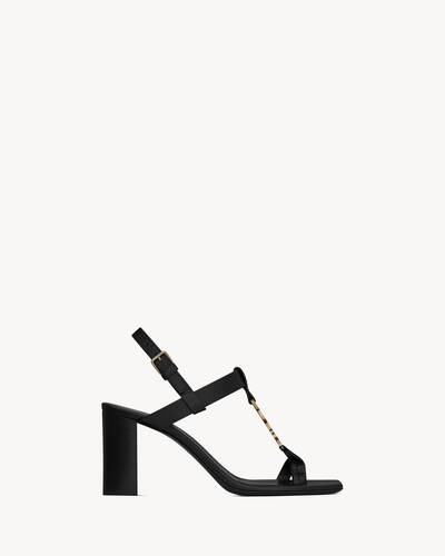 【Saint Laurent】レザーカトゥーチャサンダル 110 DEVIL&ZEUS - クロスストラップ コンフォート レザー サンダル