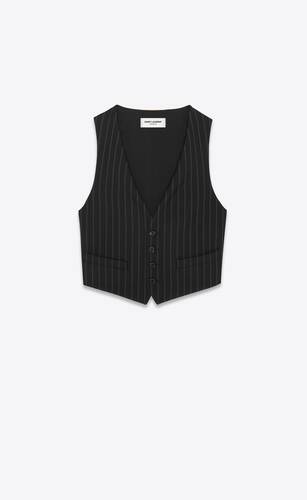 vest in striped wool