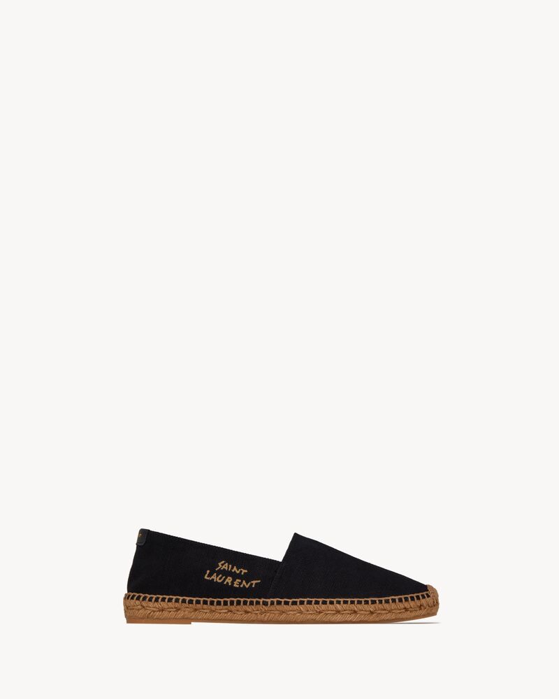 Saint Laurent embroidered espadrilles in canvas