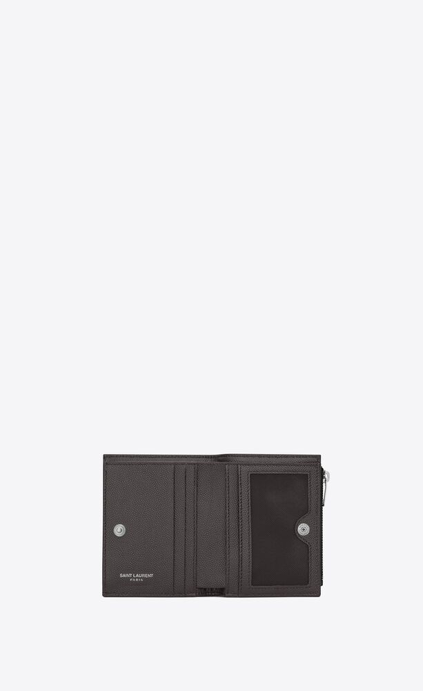 CASSANDRE SAINT LAURENT MATELASSÉ bifold wallet in grain de poudre