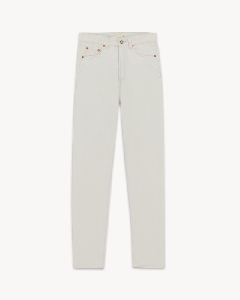 Jeans slim fit in denim bianco gesso