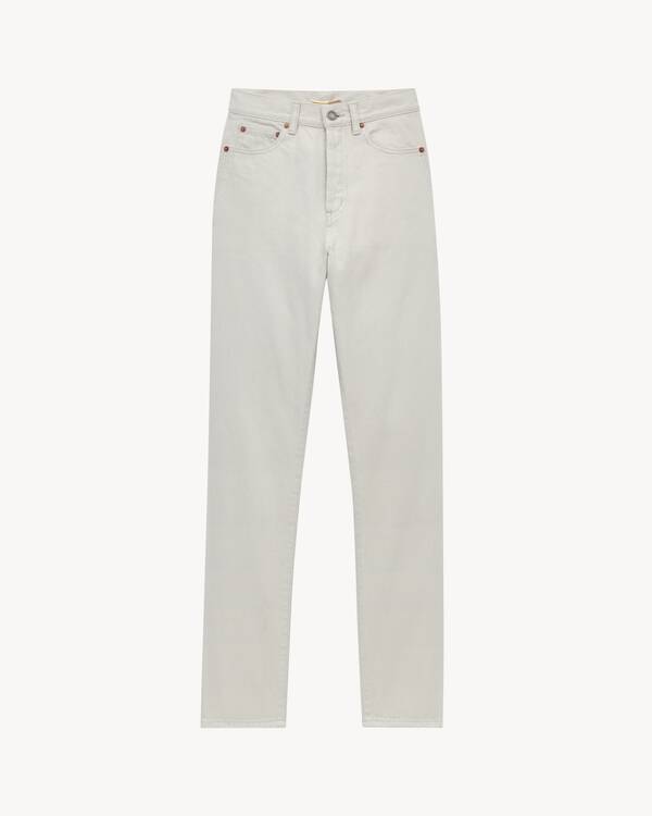 Slim-Fit Jeans in Chalk White denim | Saint Laurent | YSL US