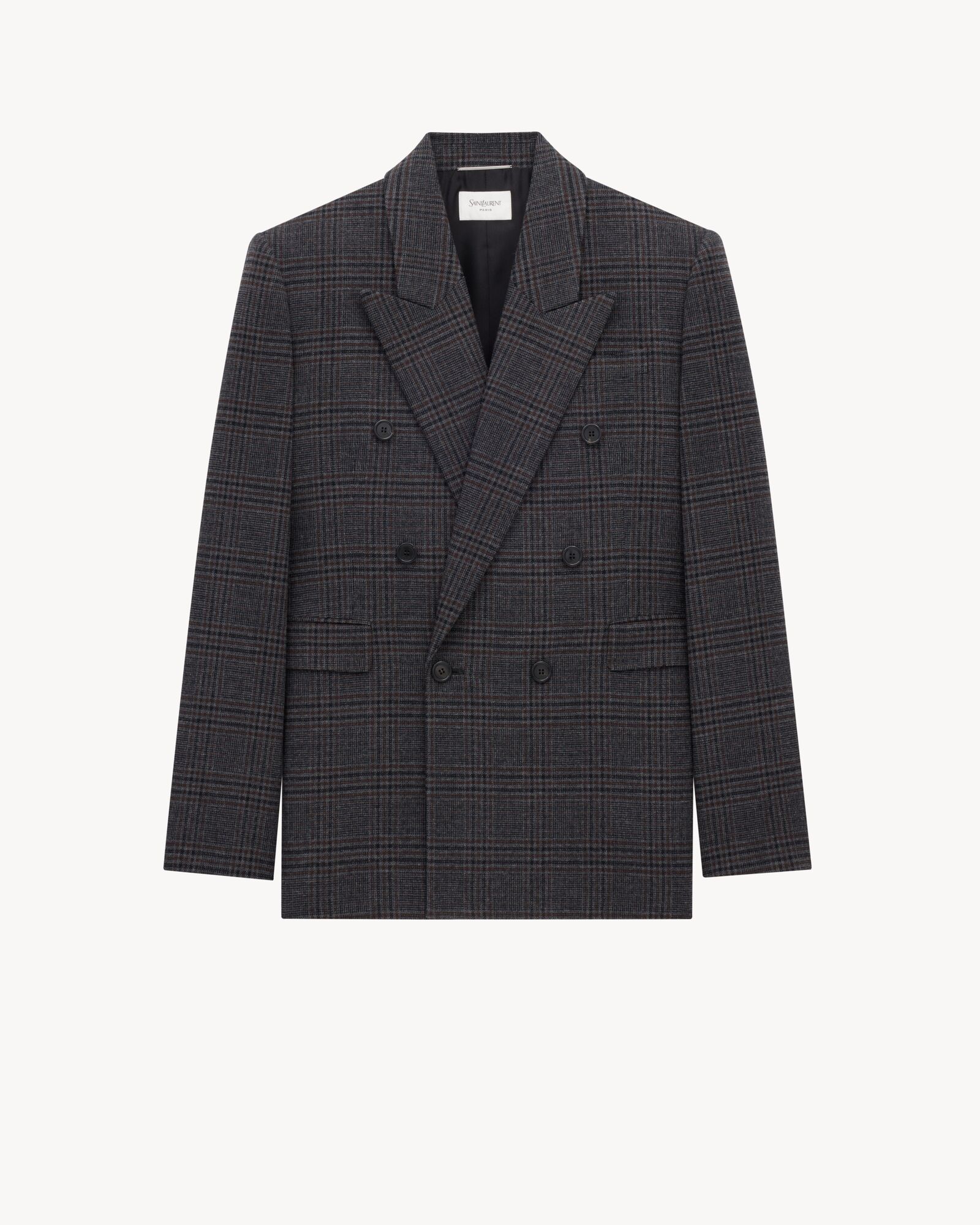 サンローラン 25-26AW プリンスオブウェールズウール ジャケット ジャケット（プリンスオブウェールズ ウール） | Saint Laurent