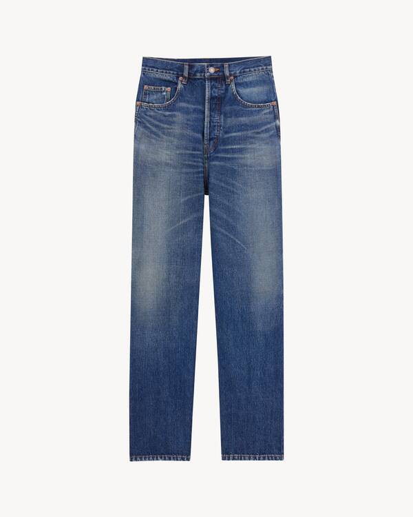 パンツ YSL Denim Baggy Jeans in Benjamin Blue Denim in Blue | Saint Laurent | YSL EN-US