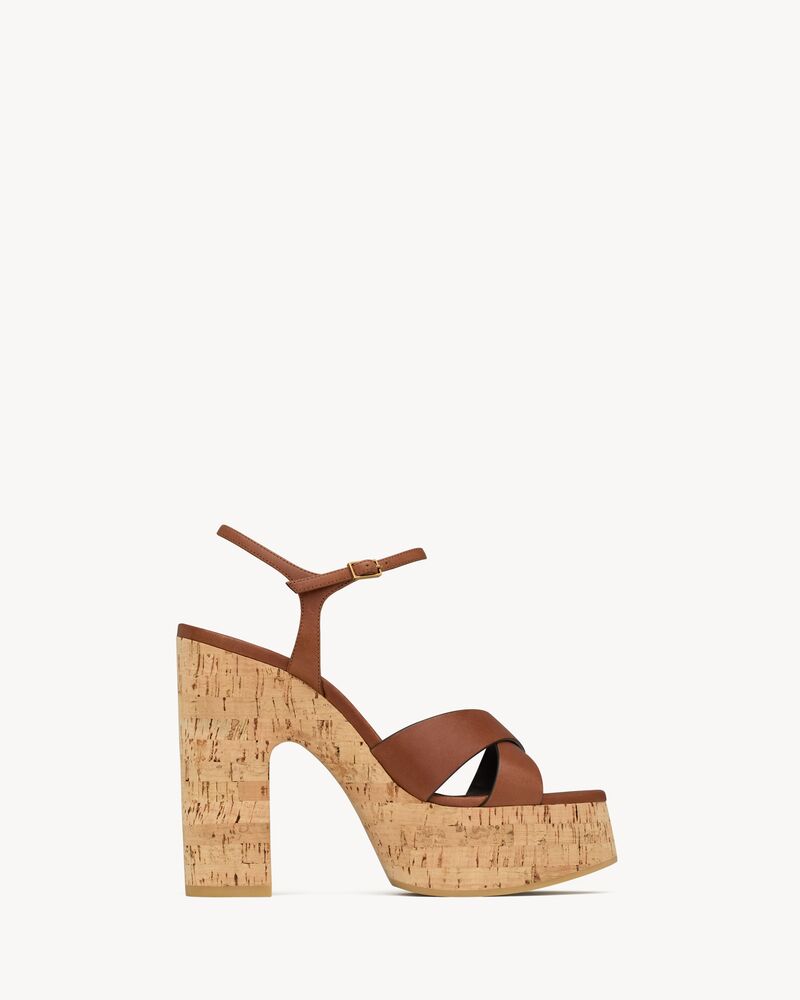 Sandalias de plataforma Bianca de piel lisa