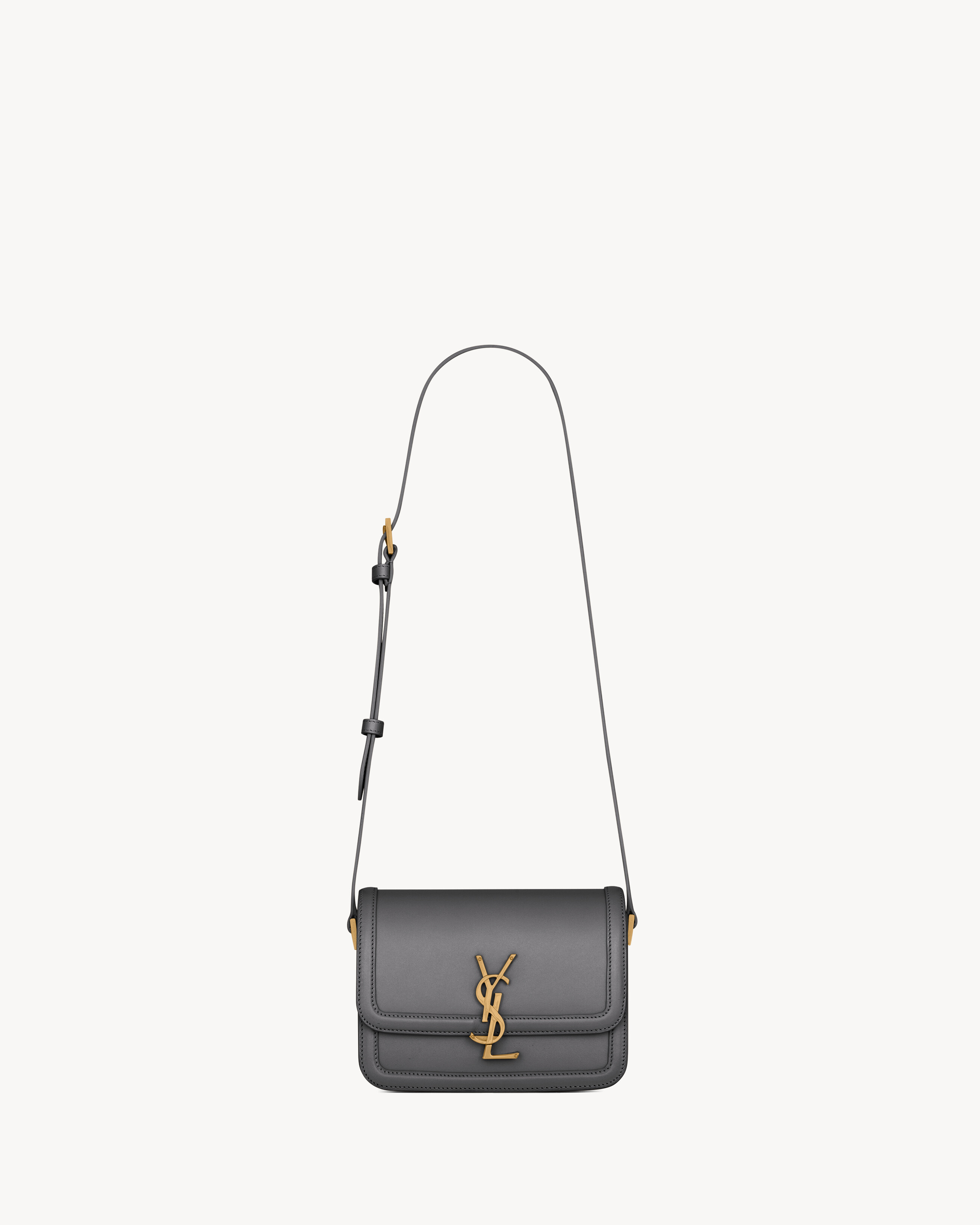 Solferino Small Leather Crossbody Bag in Beige - Saint Laurent