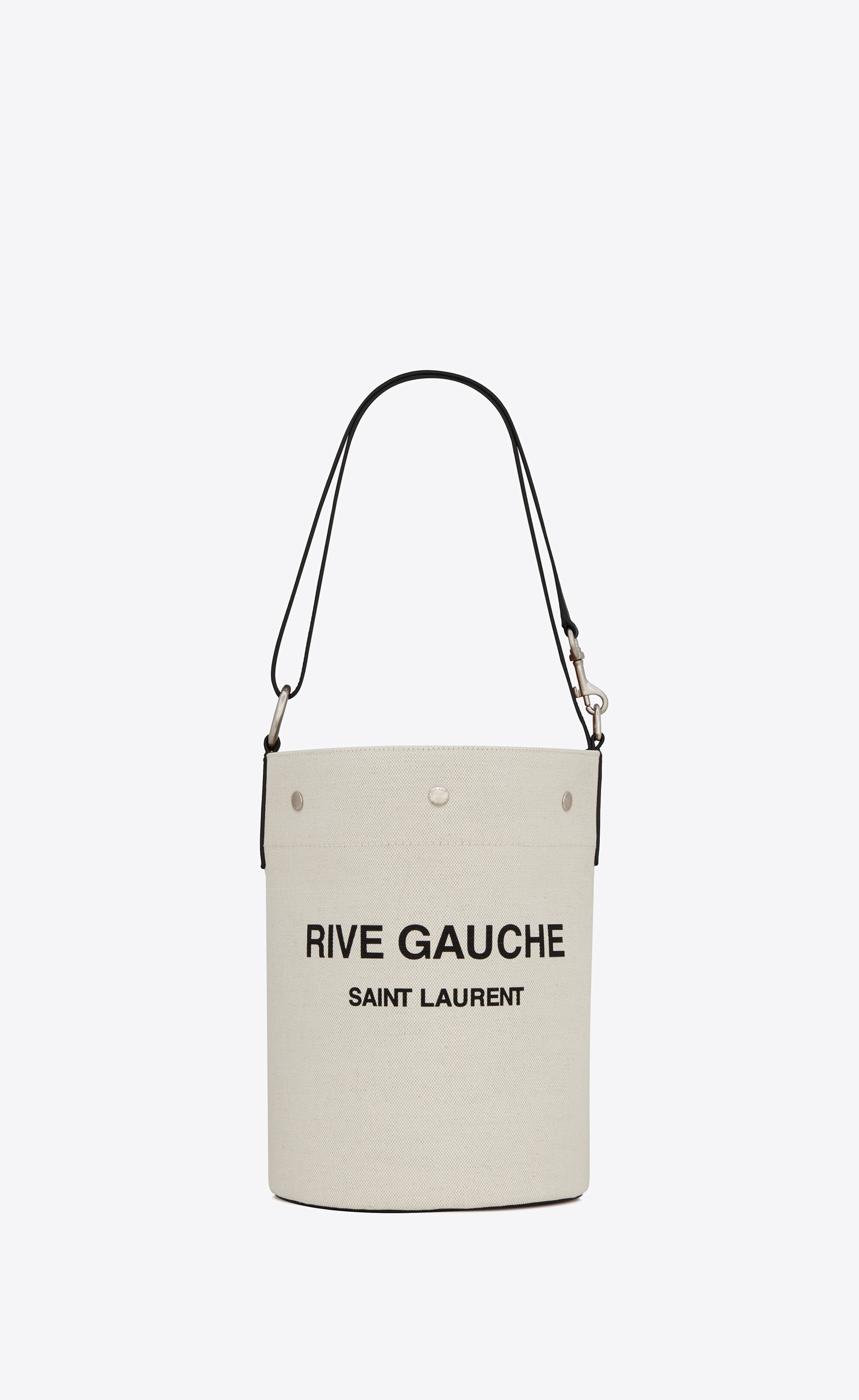 Saint Laurent Canvas Rive Gauche Bucket Bag in Ecru - Save 2% White Womens Bags Bucket bags and bucket purses 