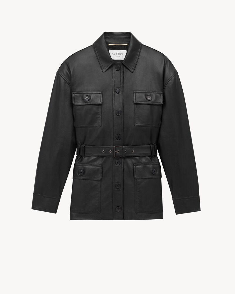 SAHARIENNE jacket in shiny lambskin