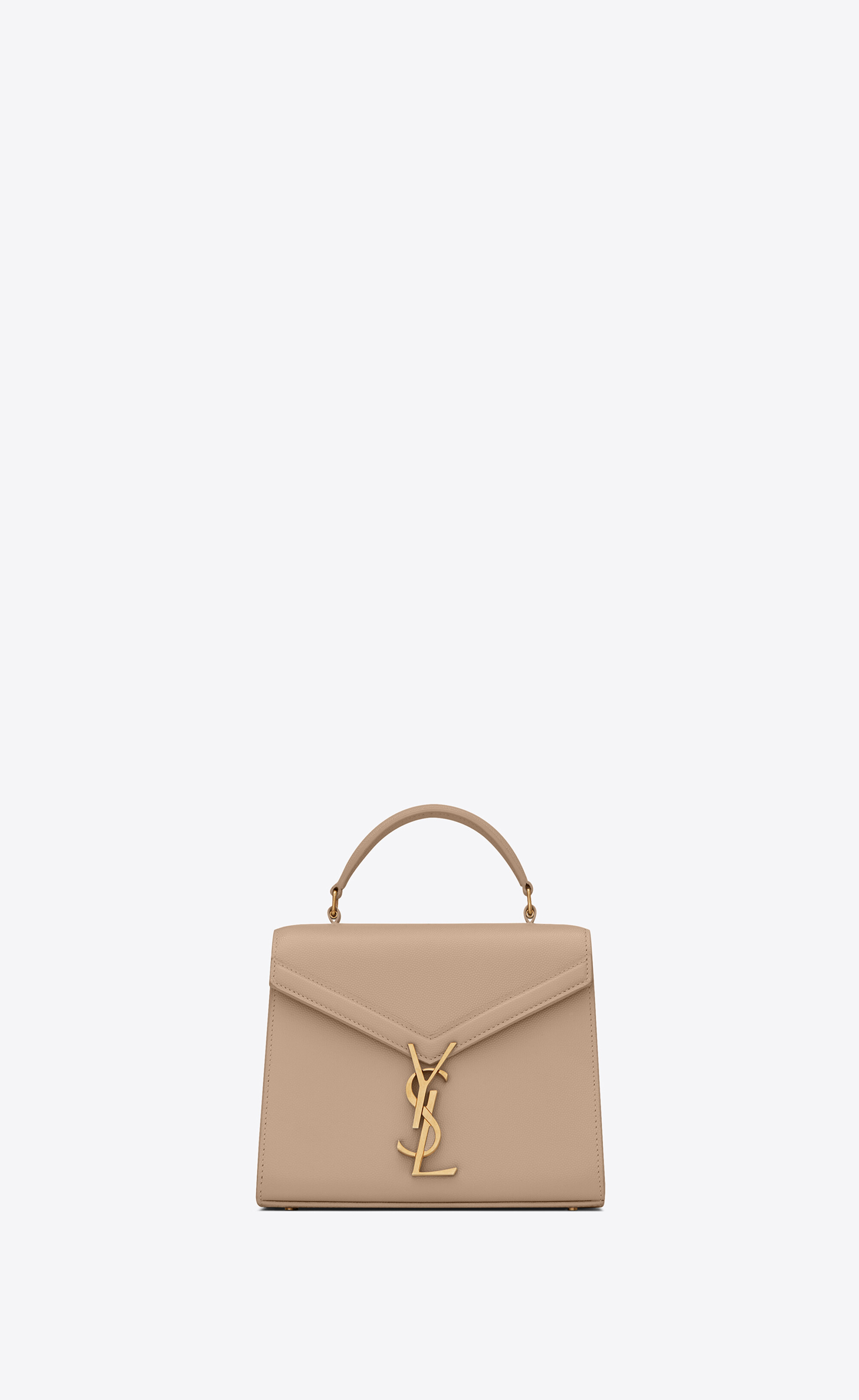 cassandra mini top handle bag in grain de poudre embossed leather