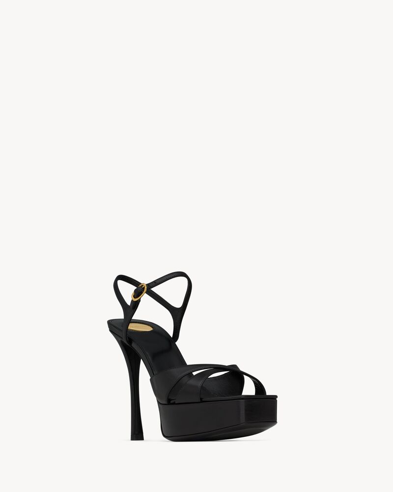 DEBBIE platform sandals in smooth leather