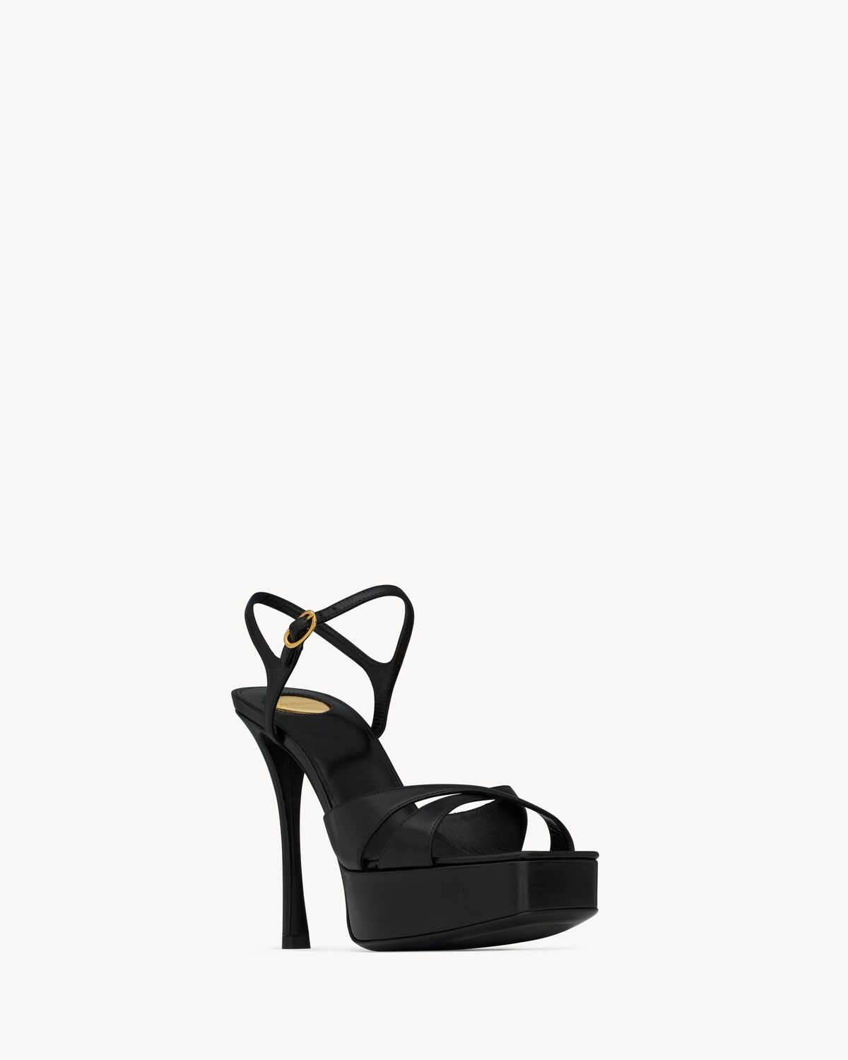 debbie platform sandals in smooth leather