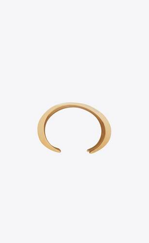 wide bamboo cuff in 18k yellow gold