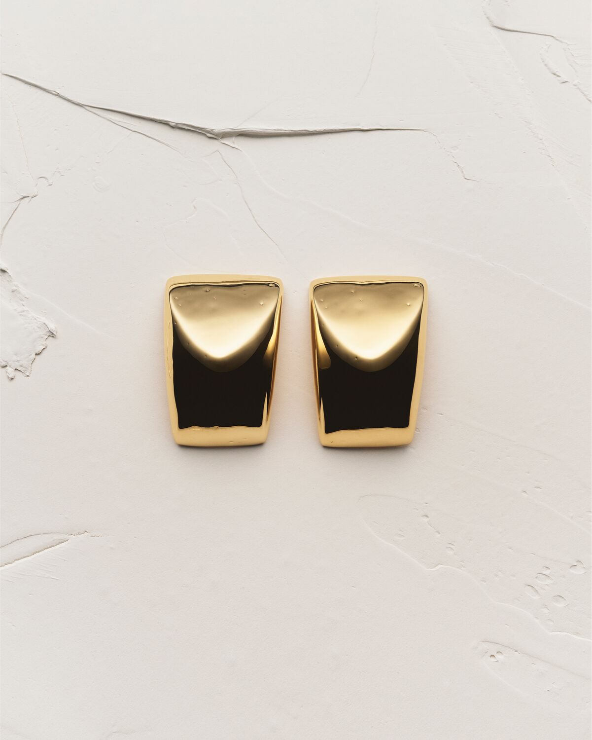 trapeze earrings in 18K yellow gold