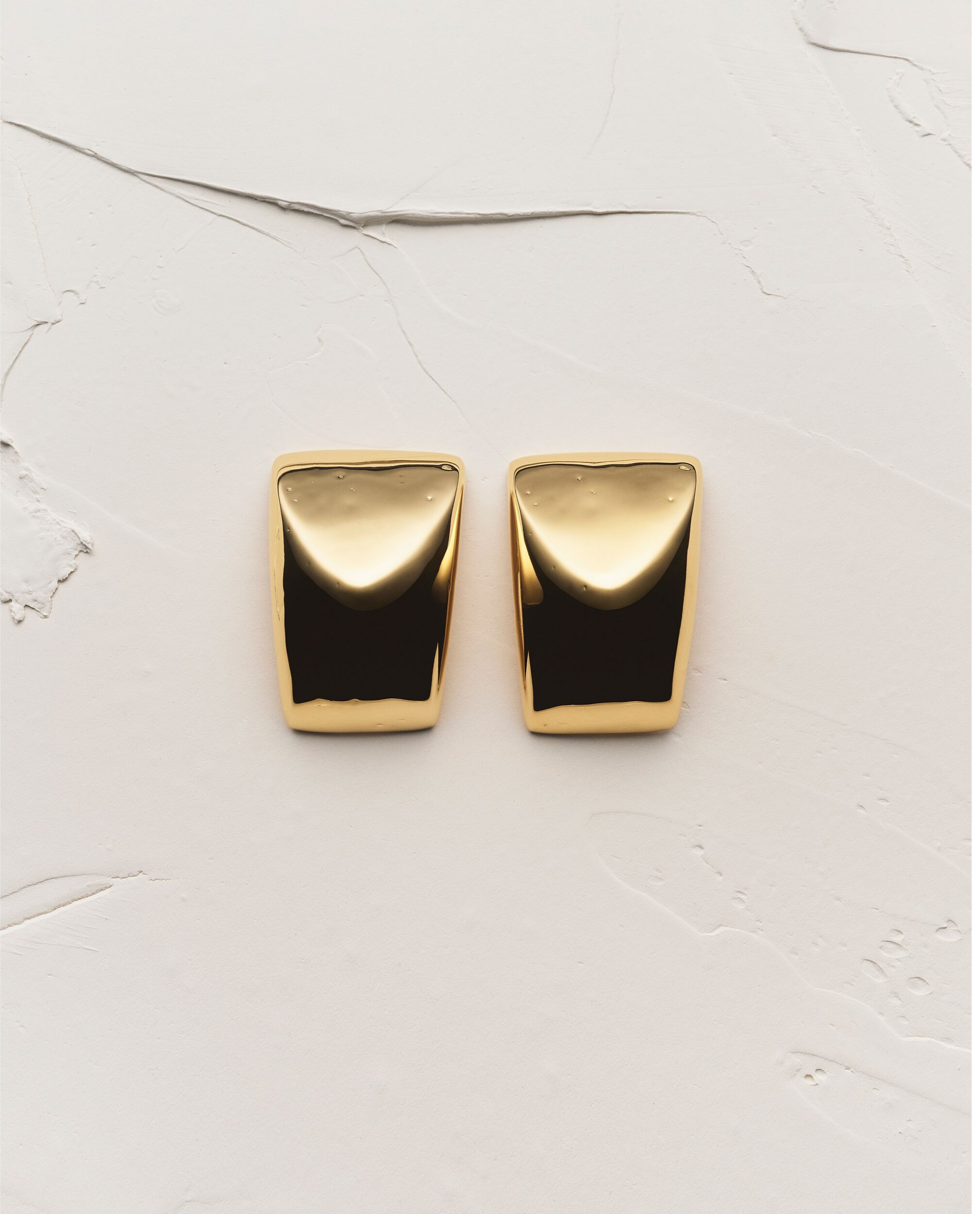 Boucles d'oreilles trapèze en or jaune 18 carats