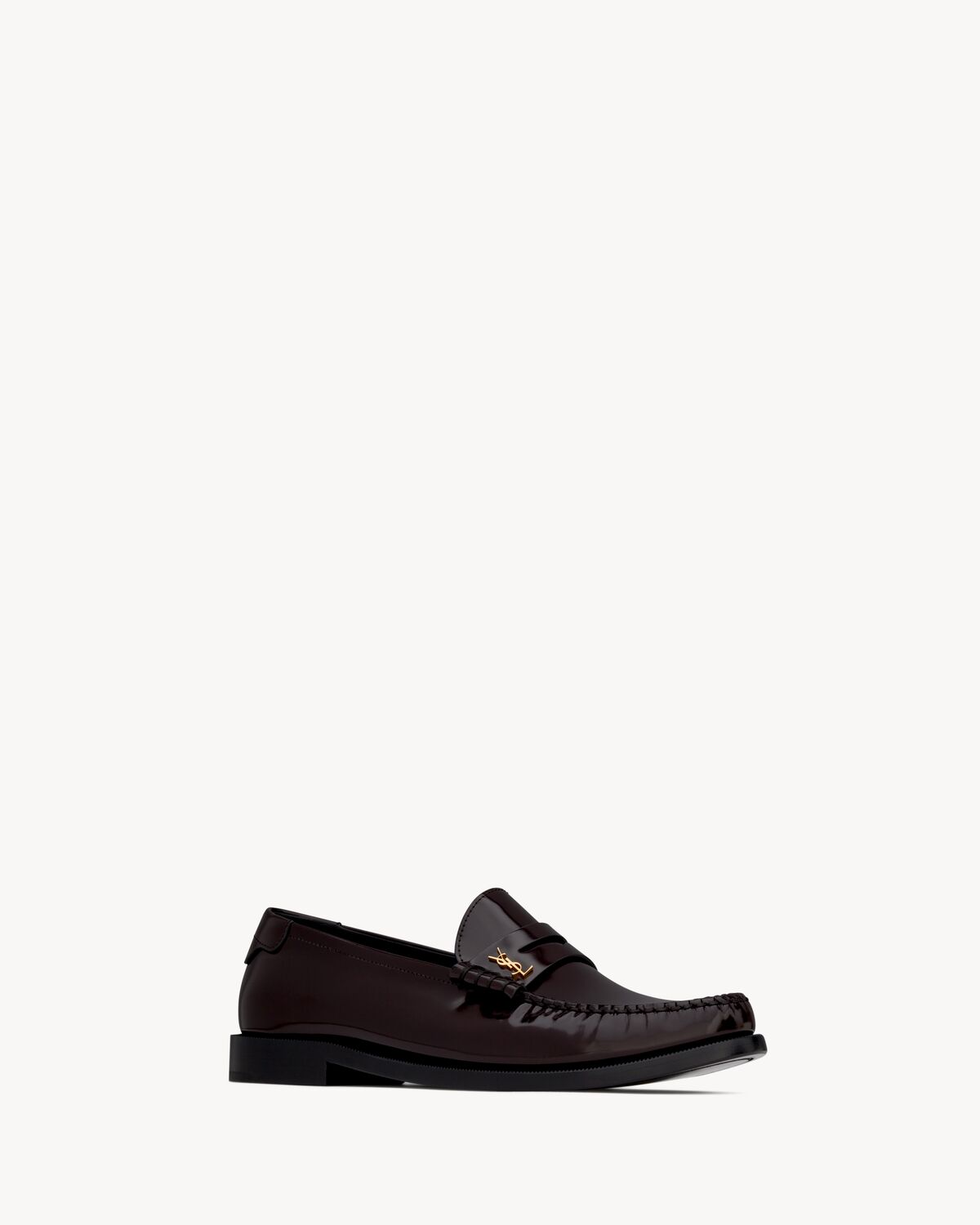 LE LOAFER penny slippers in glazed leather