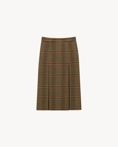 国内発 Saint Laurent ブラウンシルクミディスカート 国内発 Saint Laurent ブラウンシルクミディスカート スカート