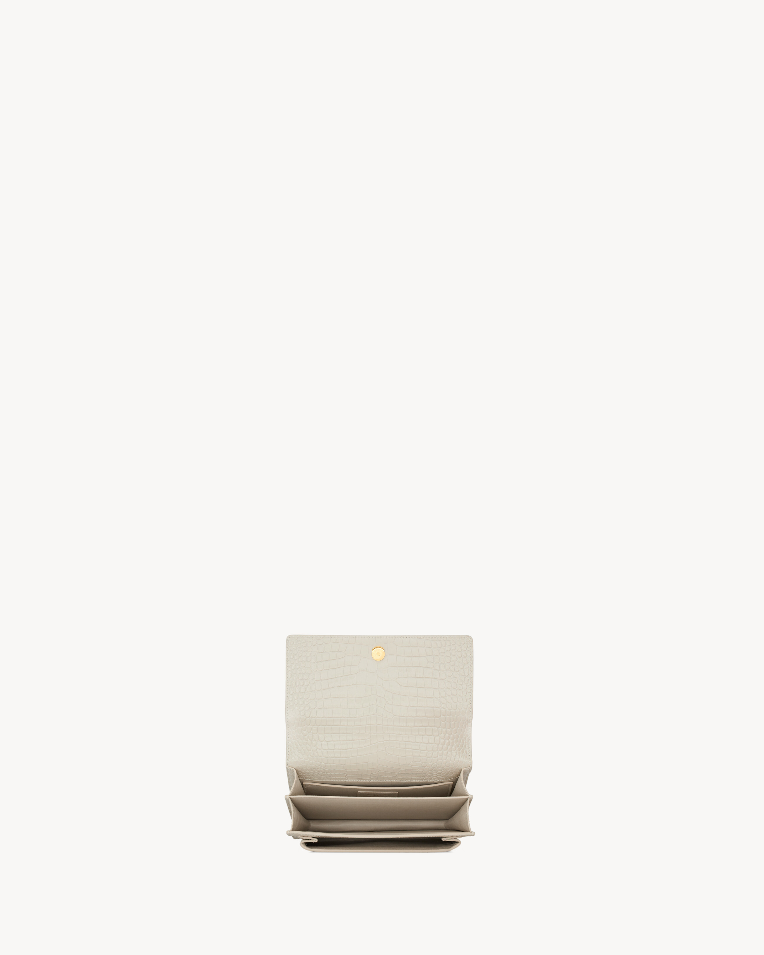 SUNSET MEDIUM IN CROCODILE-EMBOSSED LEATHER