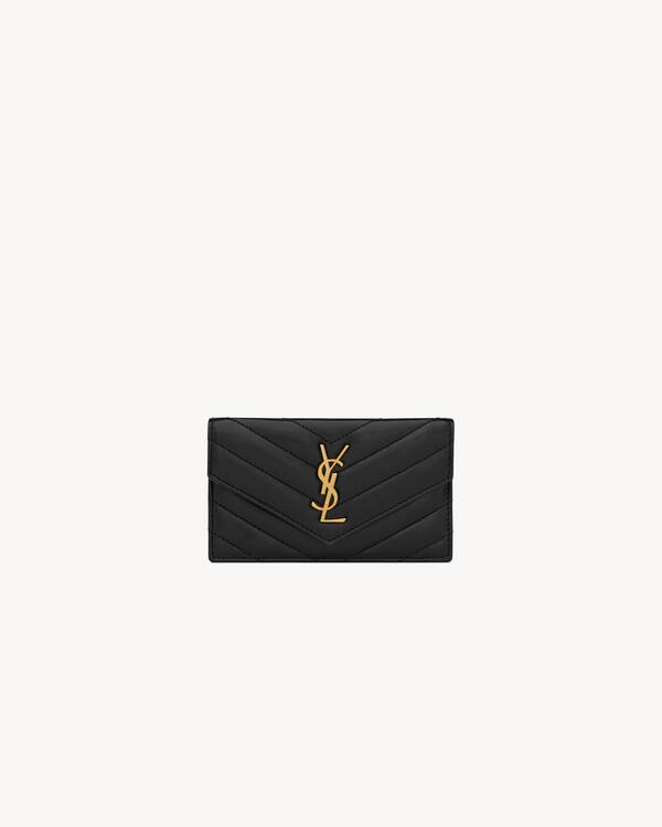 キルティングラムスキン製 カサンドラ SAINT LAURENT マトラッセフラグメント フラップ式カードケース | Saint Laurent