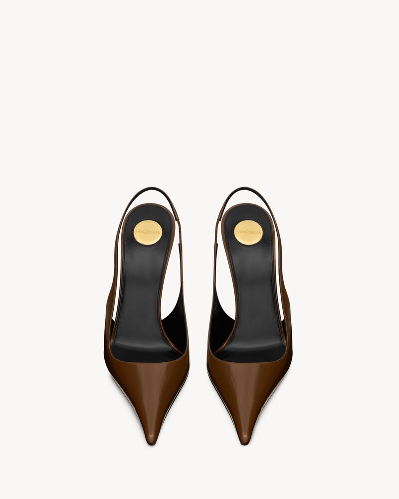 VENDOME镜面皮革露跟高跟鞋