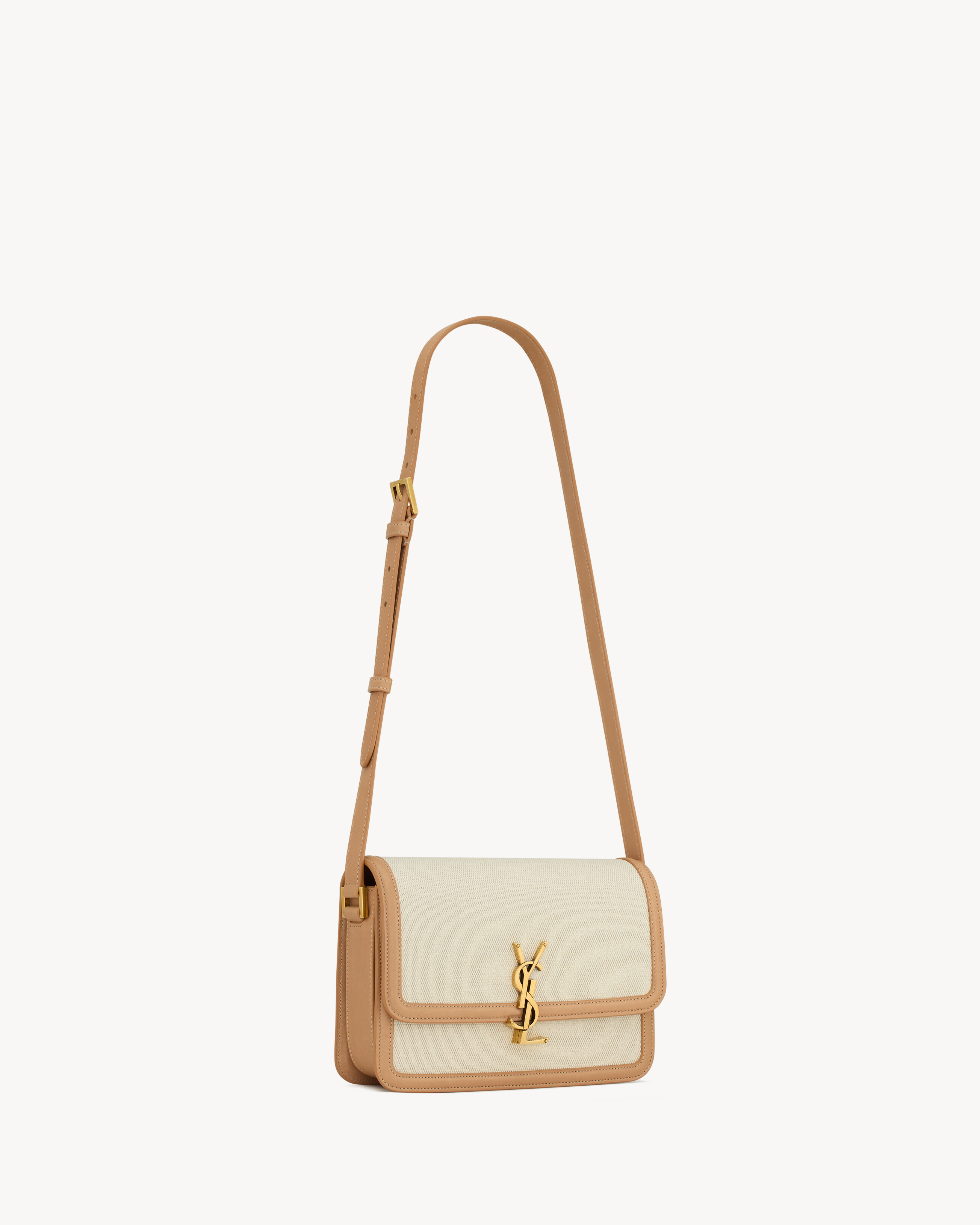Solferino medium in canvas and vegetable-tanned leather