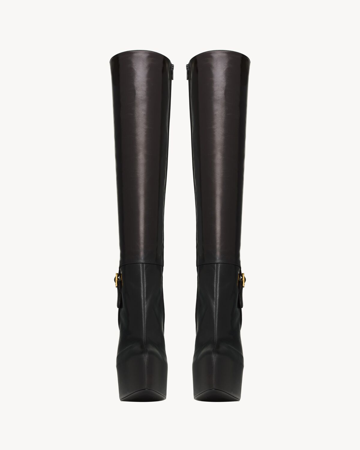 nico platform boots in smooth leather