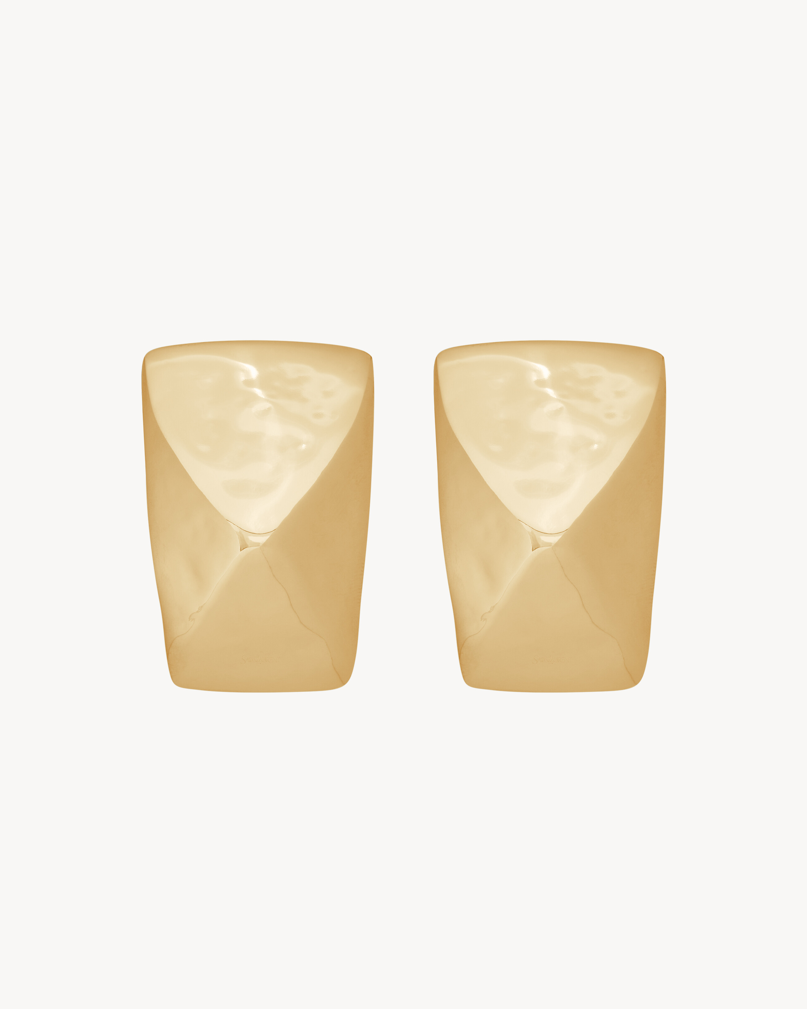Boucles d'oreilles trapèze en or jaune 18 carats