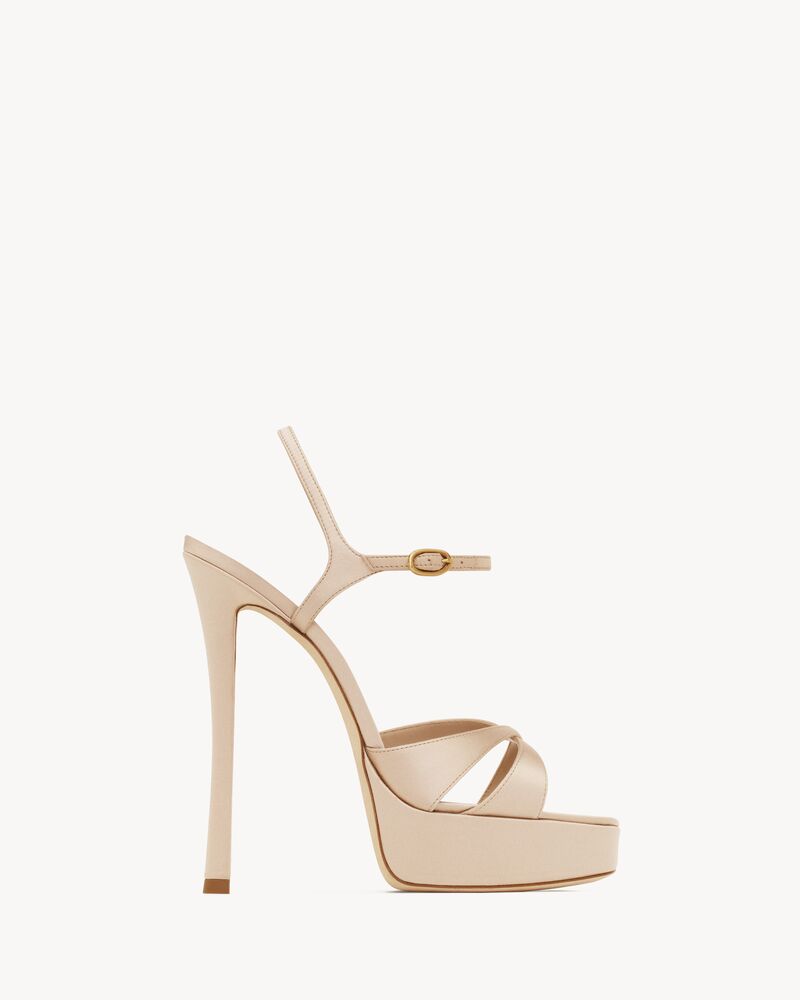 DEBBIE platform sandals in satin crepe