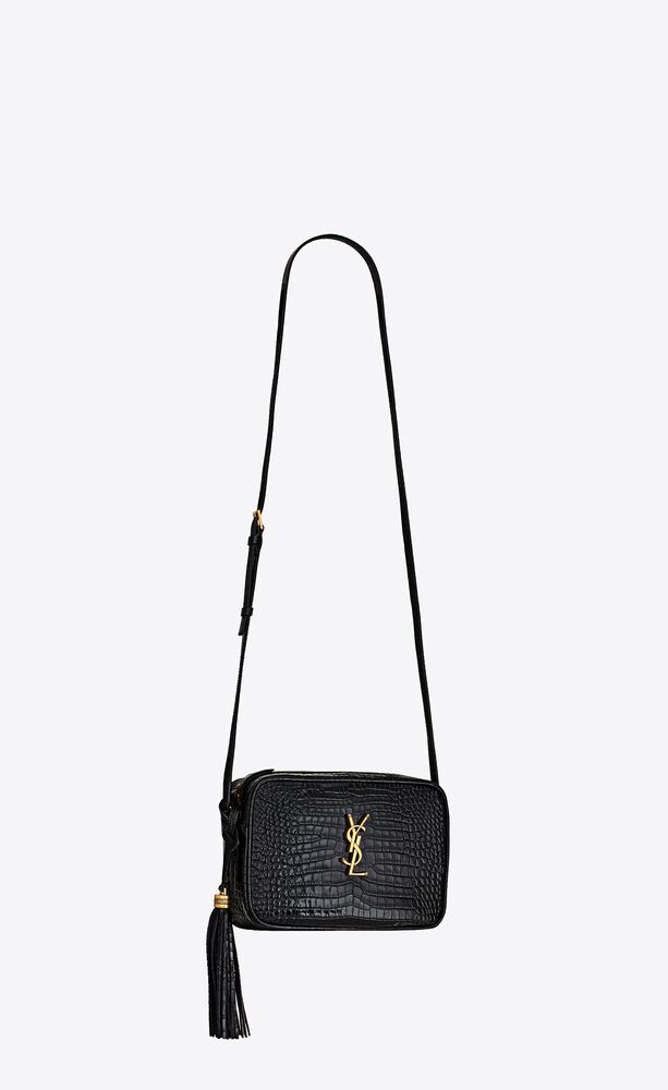 Saint laurent croc camera bag Clearance