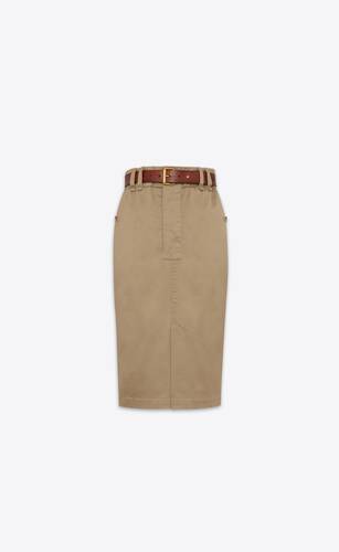 pencil skirt in cotton gabardine